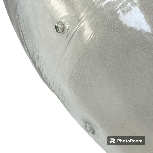 Pressed Glass Pastry Rolling Pin Removable Cork Clear Bubbles 30s or 40s - Picture 8 of 10